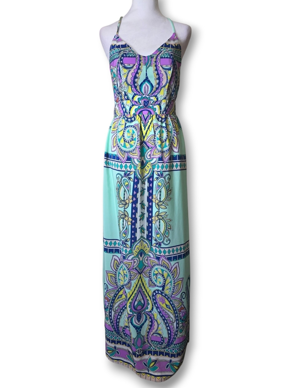 dina be Scarf Print Maxi Dress - Size Small